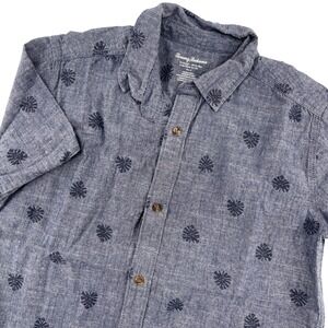 Tommy Bahama Button Up Shirt‎ Leaf Print Short Sleeve Kids XXL
